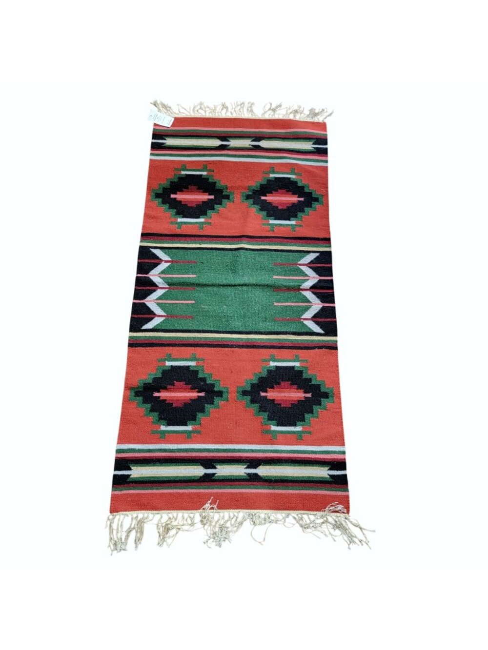 Vintage Handwoven Kilim Design 100% Wool Rug
